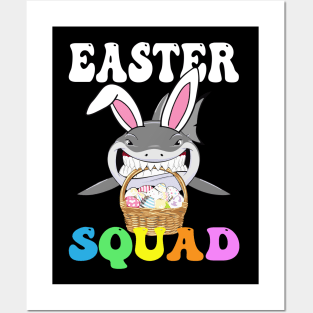 Bunny Shark Easter Squad Posters and Art